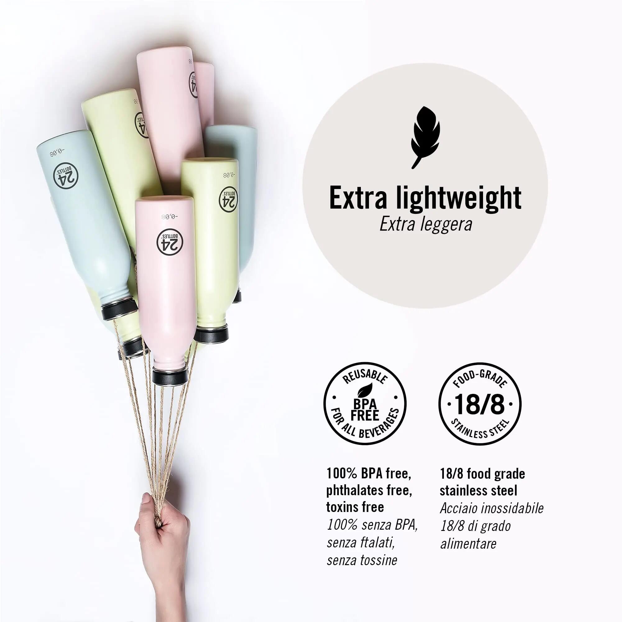 Urban Bottle - Gourde 1l /500ml/250ml, Cantine Reutilisable 100% Hermétique 4/7