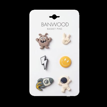 Banwood decoratie pins voor fietsmandje