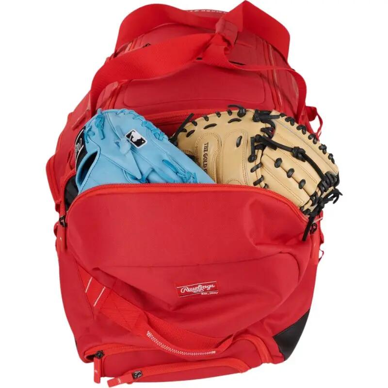 Rawlings YADI2 Wheeled Equipment Bag (Catcher) Color Scarlet 6/7
