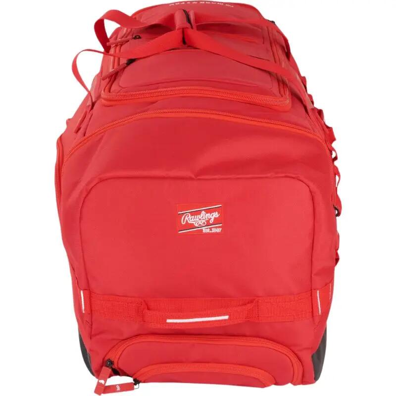 Rawlings YADI2 Wheeled Equipment Bag (Catcher) Color Scarlet 4/7