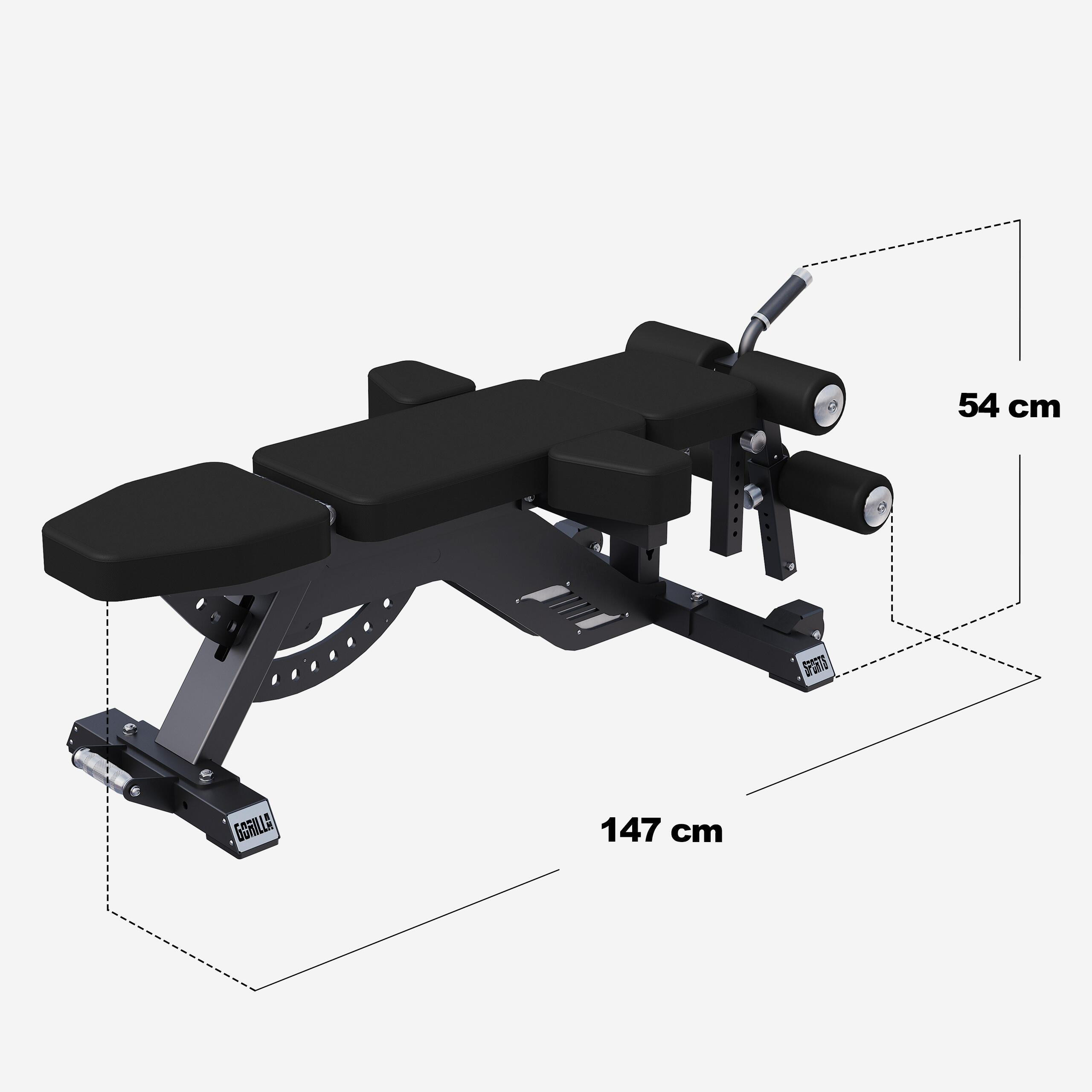 Hantelbank verstellbar 11 Positionen 900 kg Krafttraining 3/10