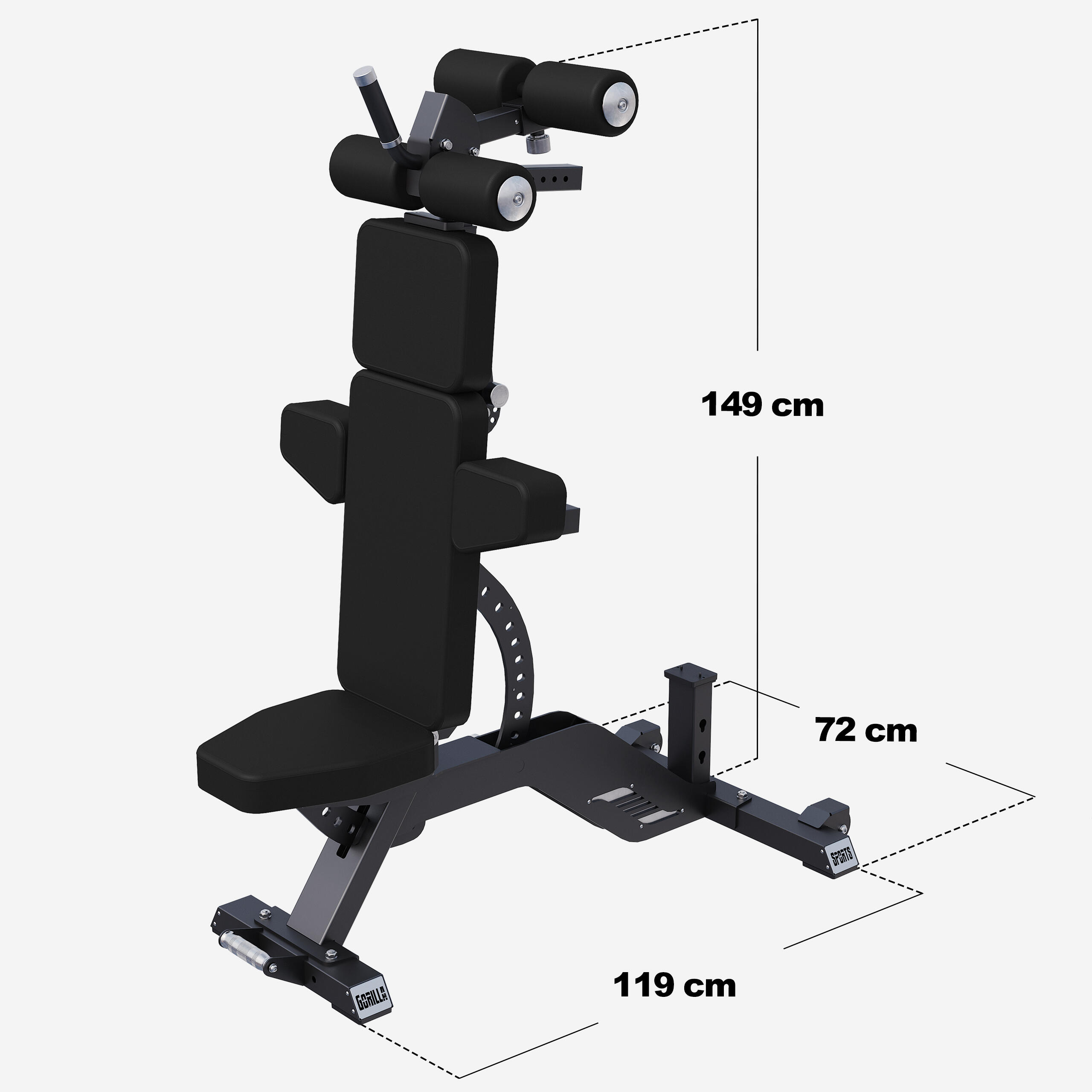 Hantelbank verstellbar 11 Positionen 900 kg Krafttraining 2/10