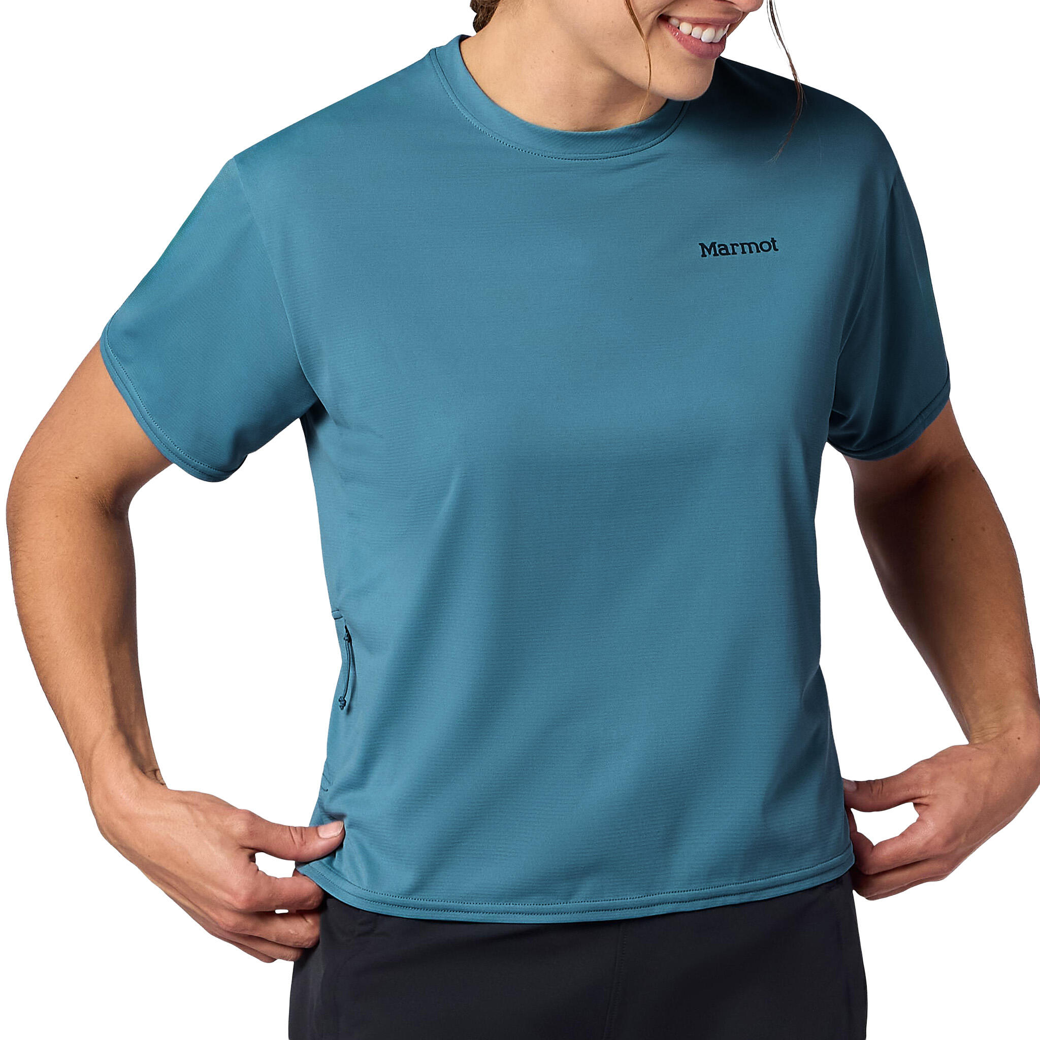 T-Shirt atmungsaktiv schnelltrocknend weich Damen - AirExchange UPF 50 2/4