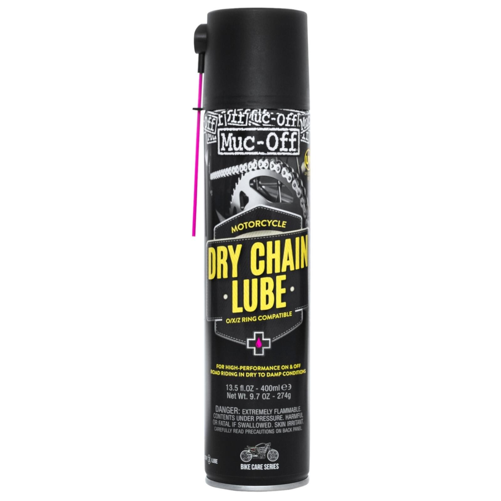 Muc Off Motorcycle Dry Chain Lube 400ml aérosol noir 1/3