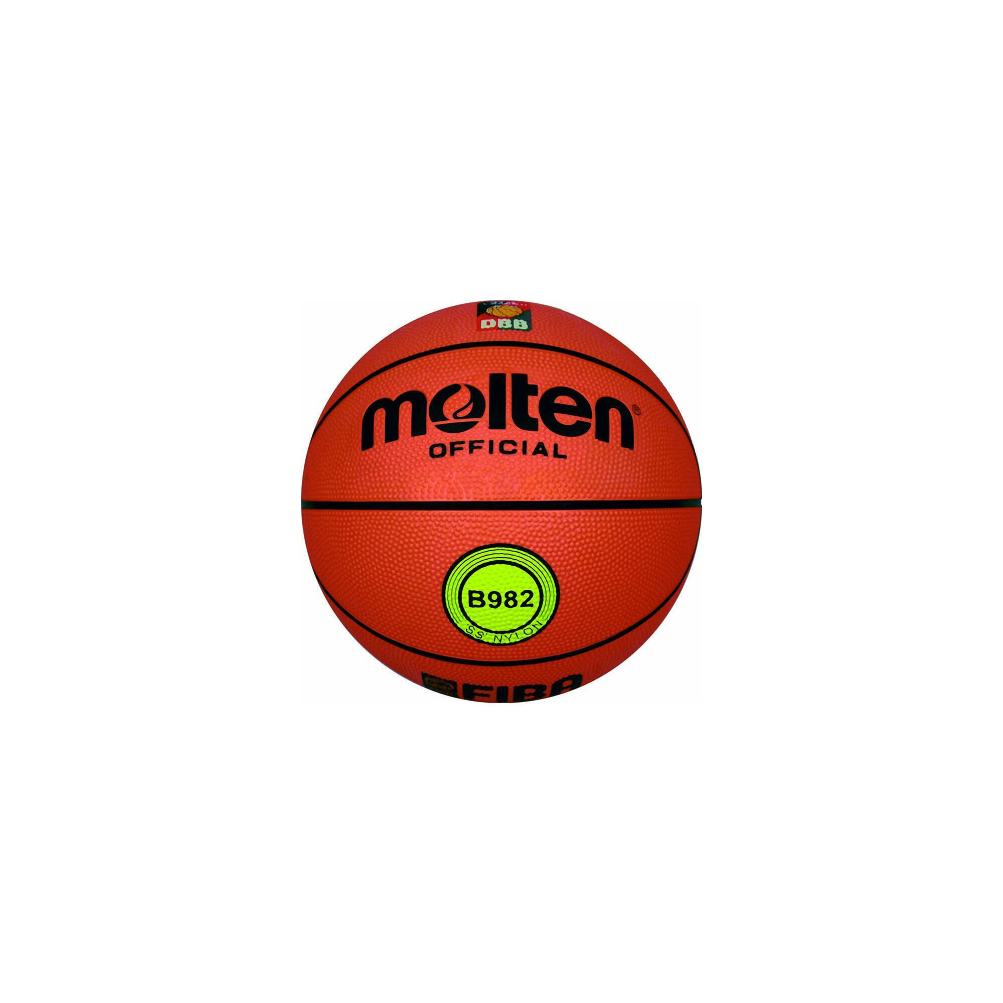 Pachet baschet 10 mingi Molten B982 marime 7, plasa mingi, 2 plase inel, pompa