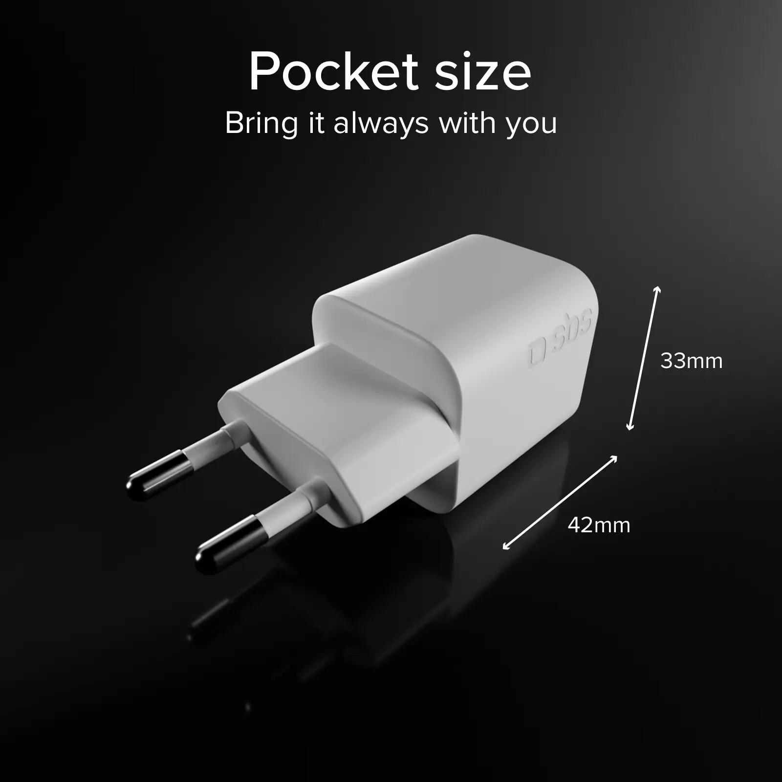 60W PD en AVS-wandladerkit met 2 poorten en 1,5 m gevlochten USB-C-kabel 7/7