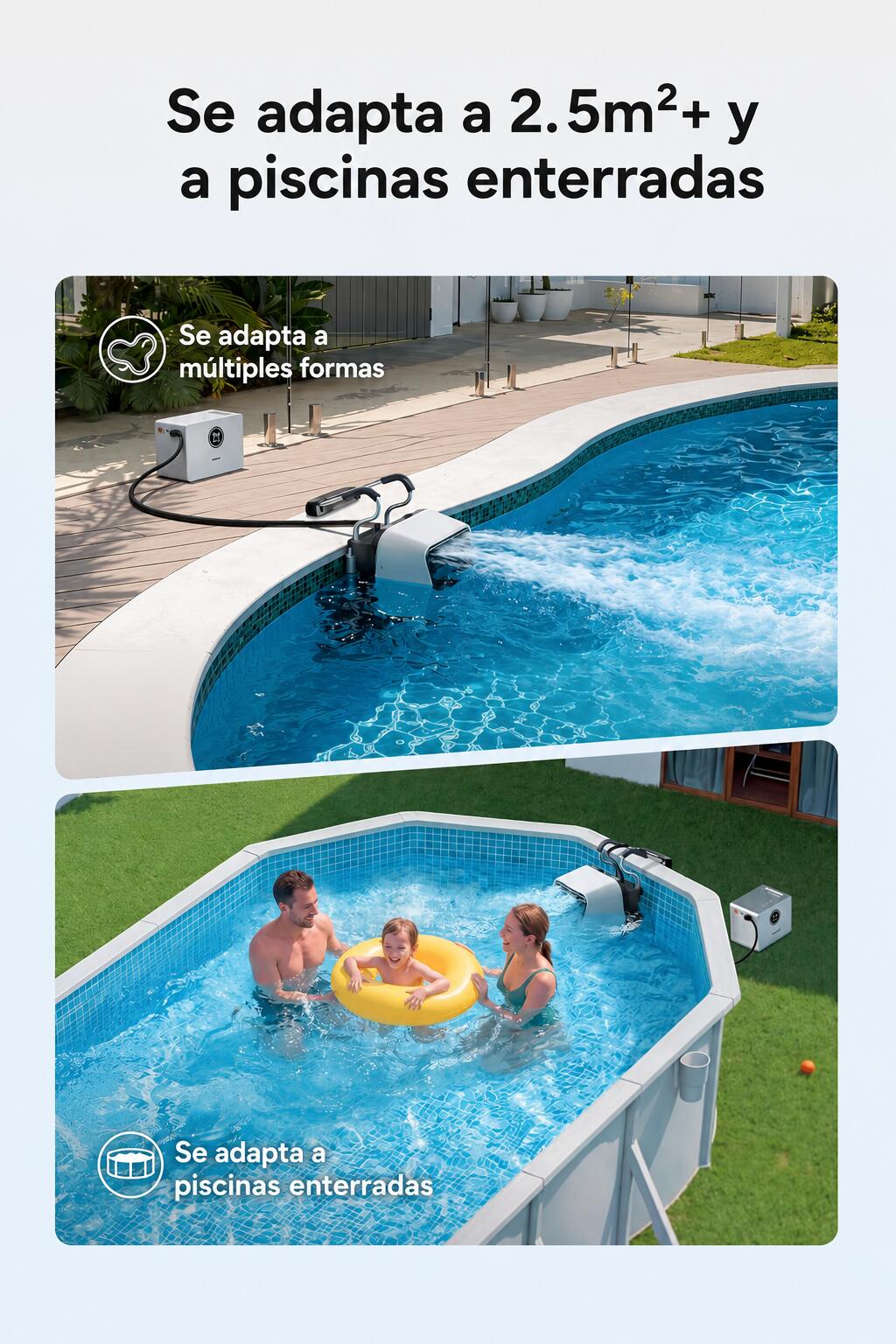 iGarden Swim Jet X Series Máquina de contracorrente portátil para piscina sem 5/7