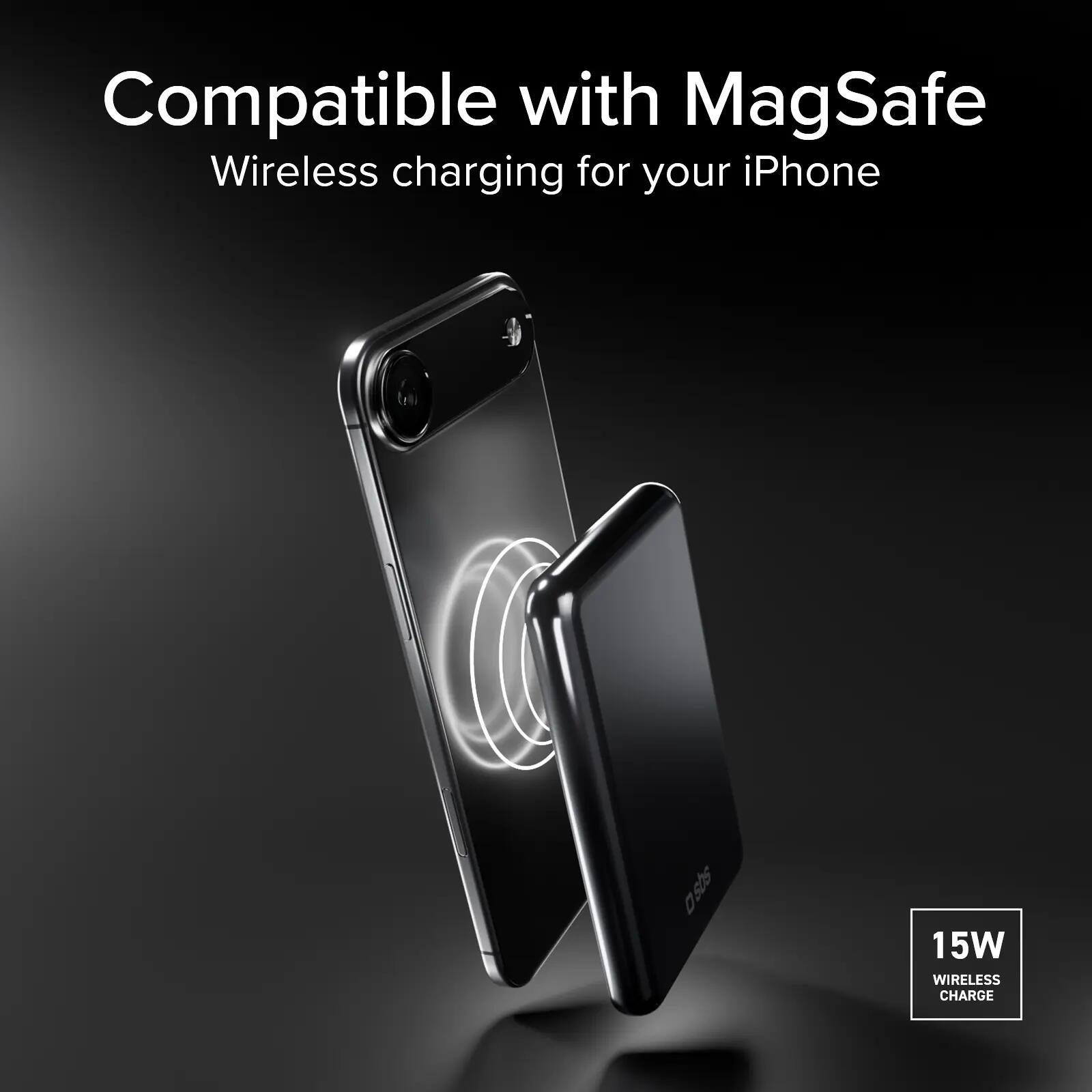 Power bank magnétique sans fil 5000 mAh avec PD 20W, aluminium 6/7