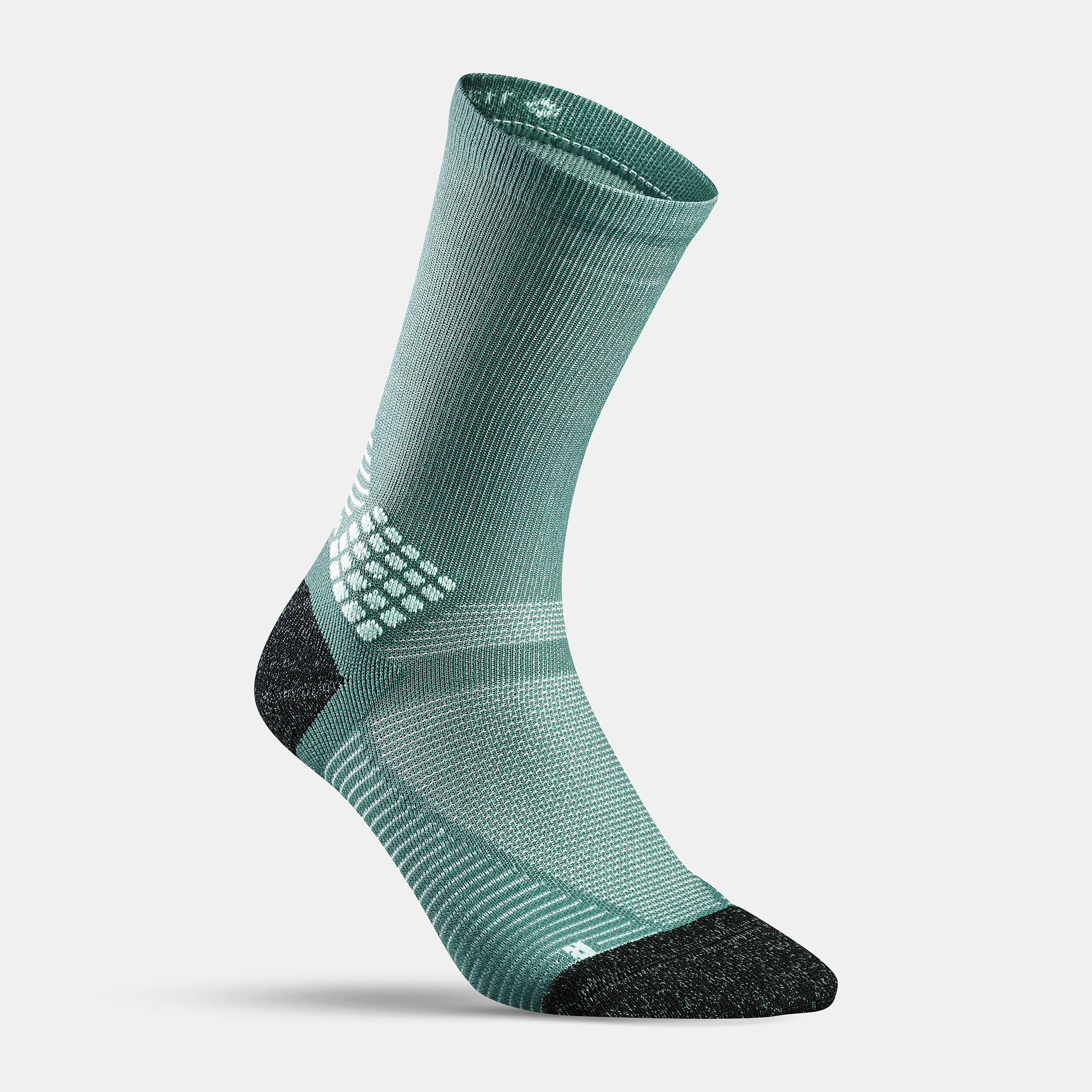 Hohe Wandersocken für Erwachsene (2 Paar), Hike 500 grün 3/5