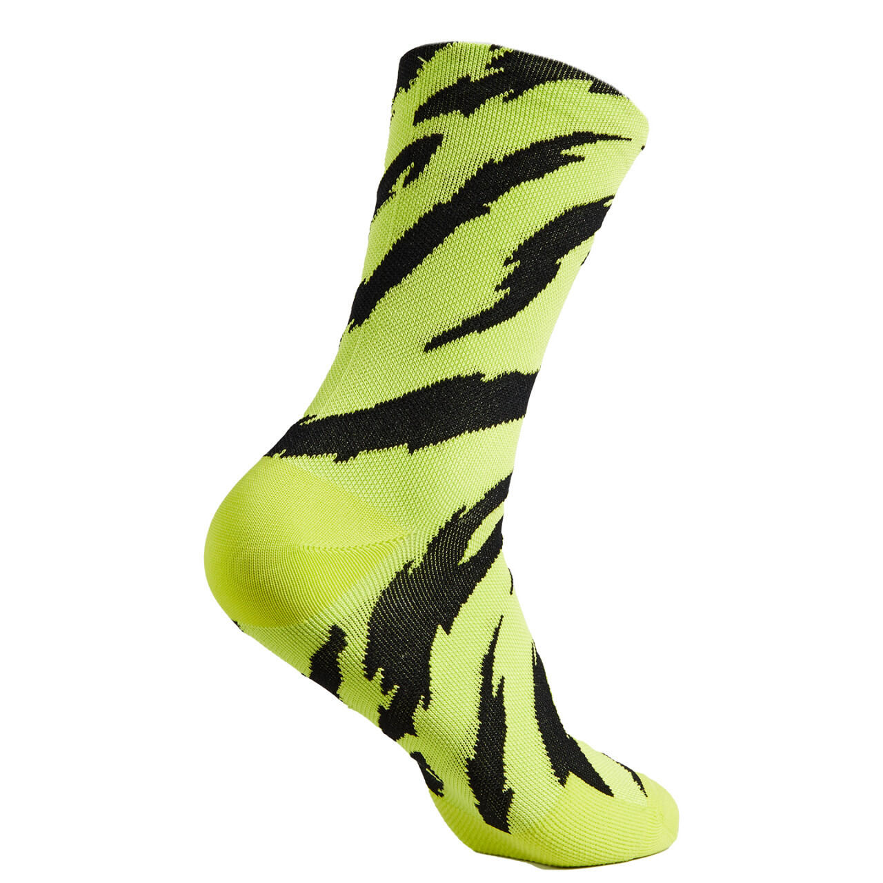 Sosete ciclism Soft Air tall - verde fluo negru