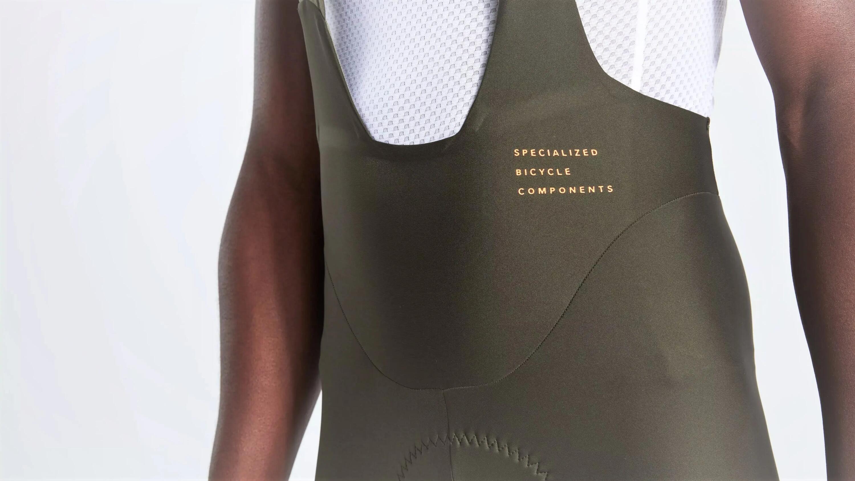 Pantaloni ciclism scurti cu bretele Prime bibshort - verde inchis mosc 3/5