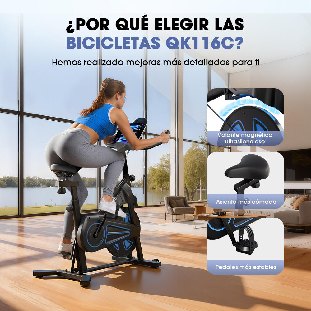 ISCOOTER QK116C bicicleta estática home fitness 11/15