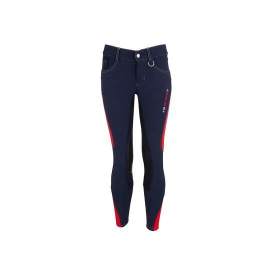 Culotte d'équitation BR Mika enfants microfibre avec protections genoux
