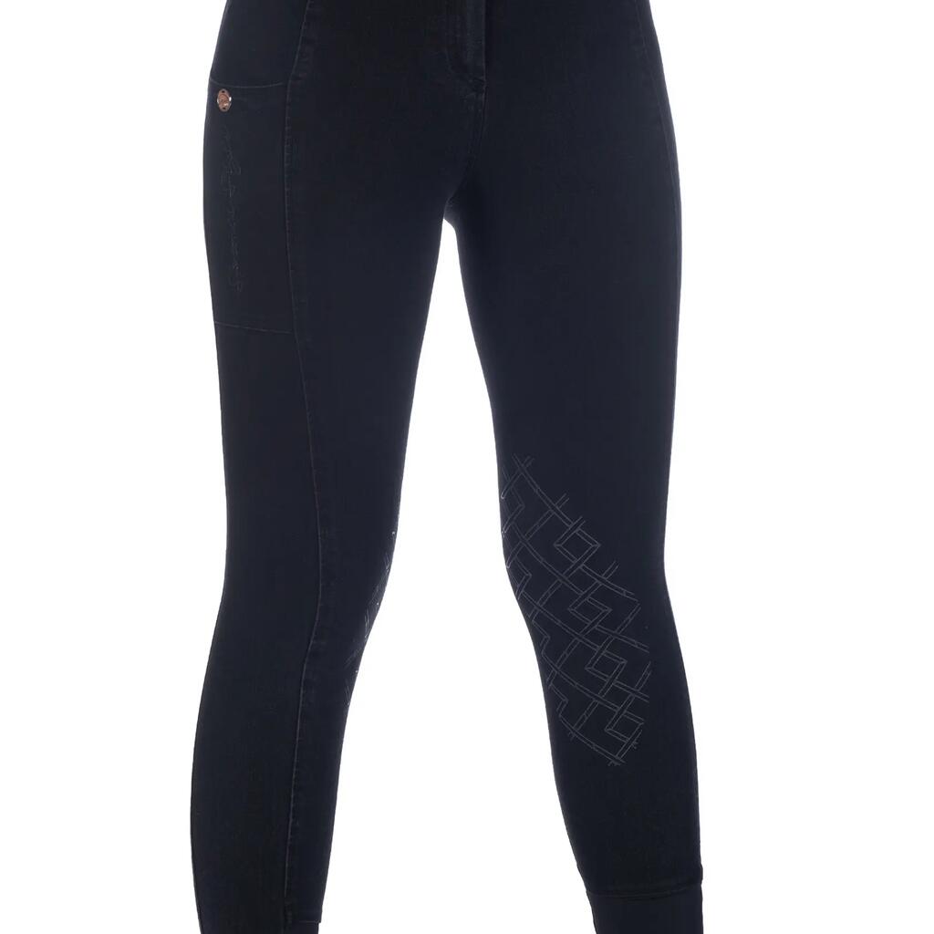Full grip riding Trousers for women HKM Harbour Island Denim