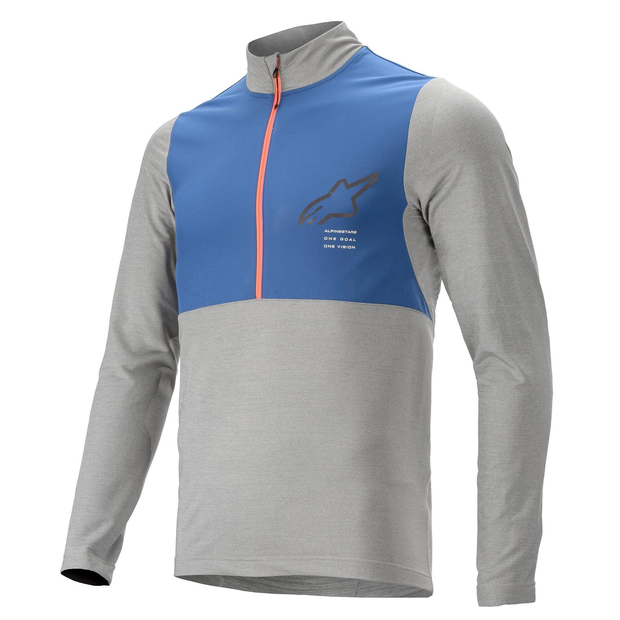 Bluză ciclism cu mânecă lungă Nevada LS Jersey - Gri Albastru