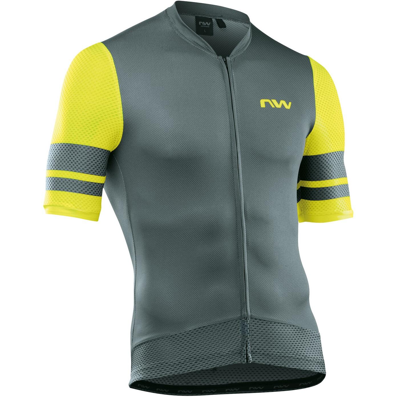 Tricou ciclism mânecă scurtă pentru bărbați Storm Air Jersey - gri închis galbe…