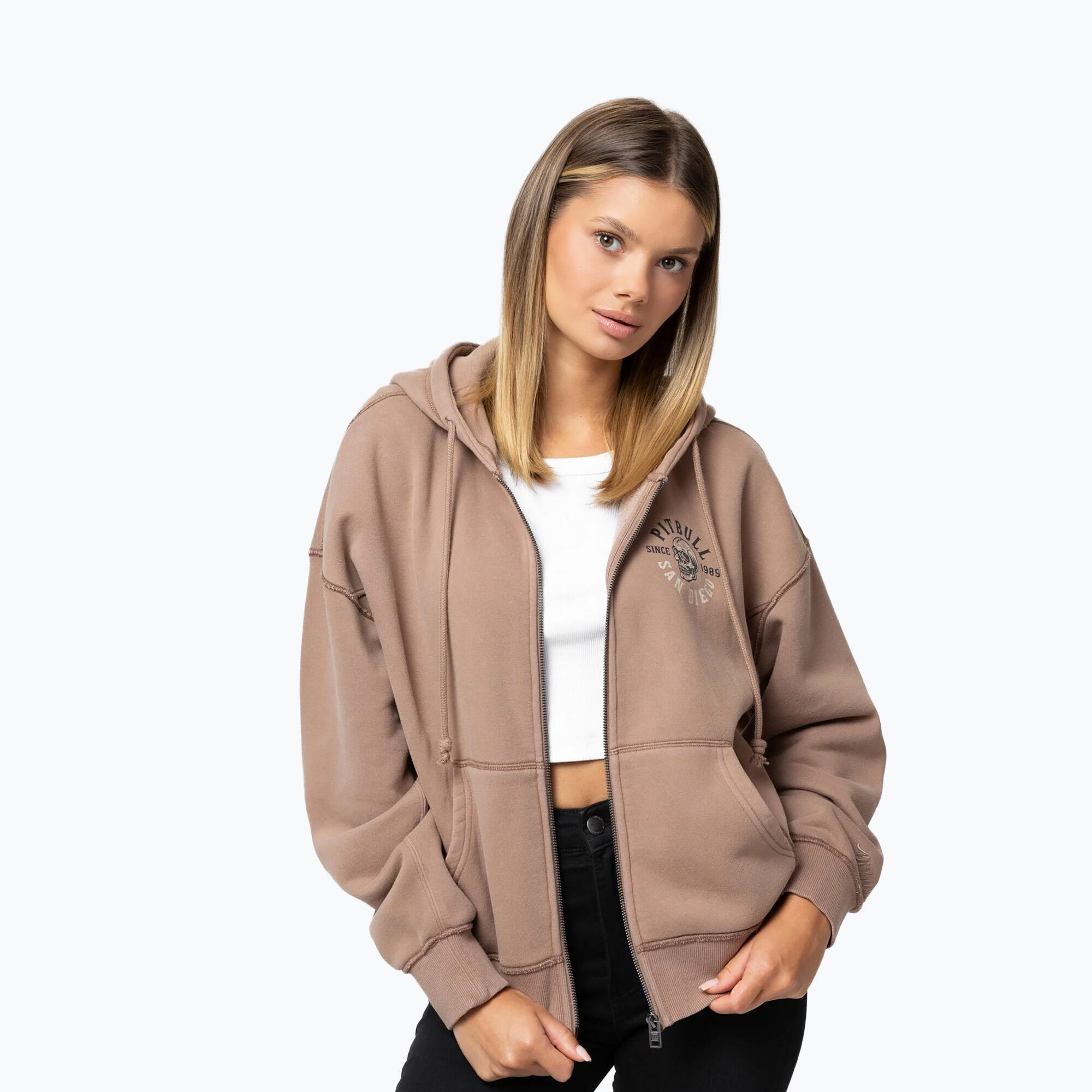 Bluza damska Pitbull Skull Surf Hooded Zip 4/7