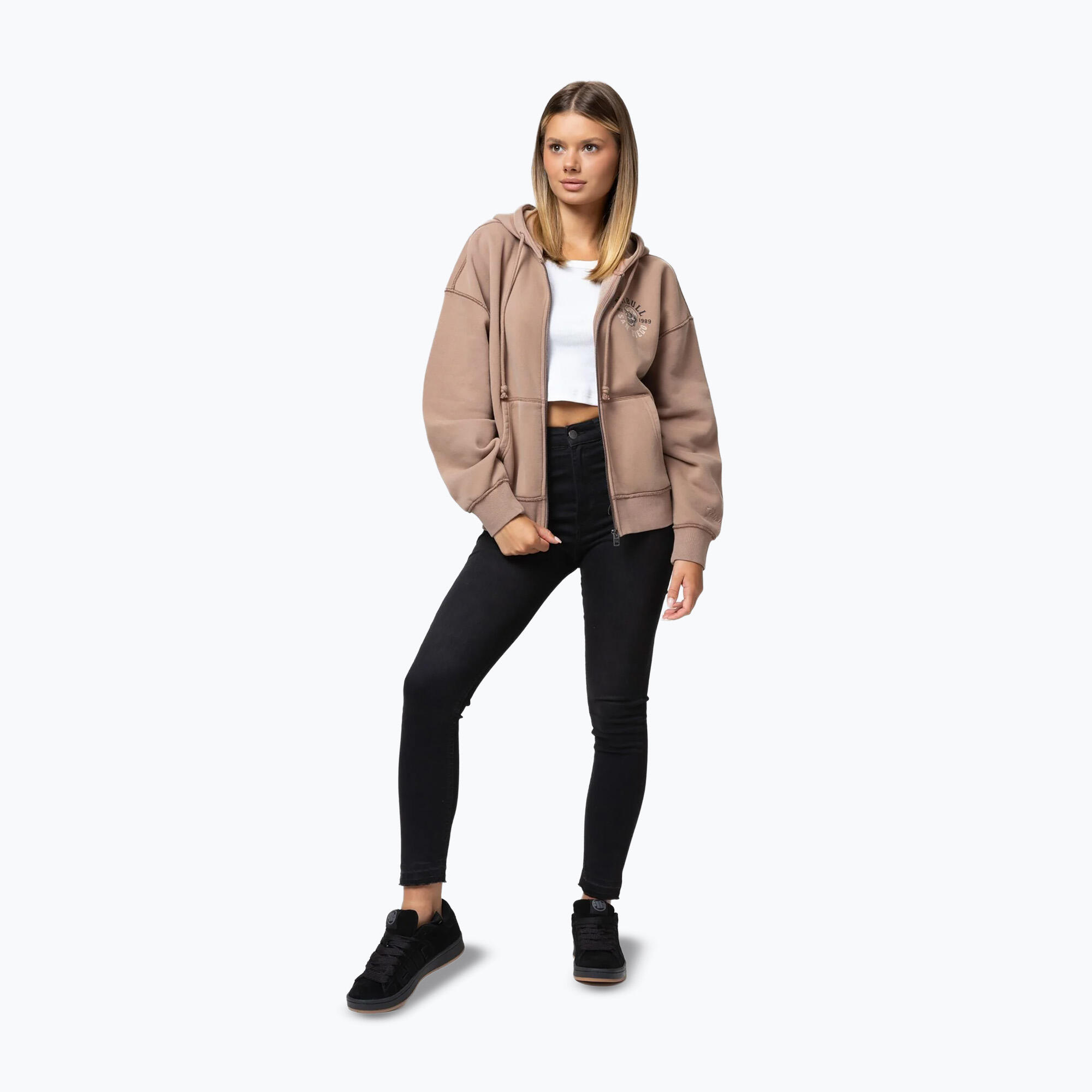 Bluza damska Pitbull Skull Surf Hooded Zip 2/7