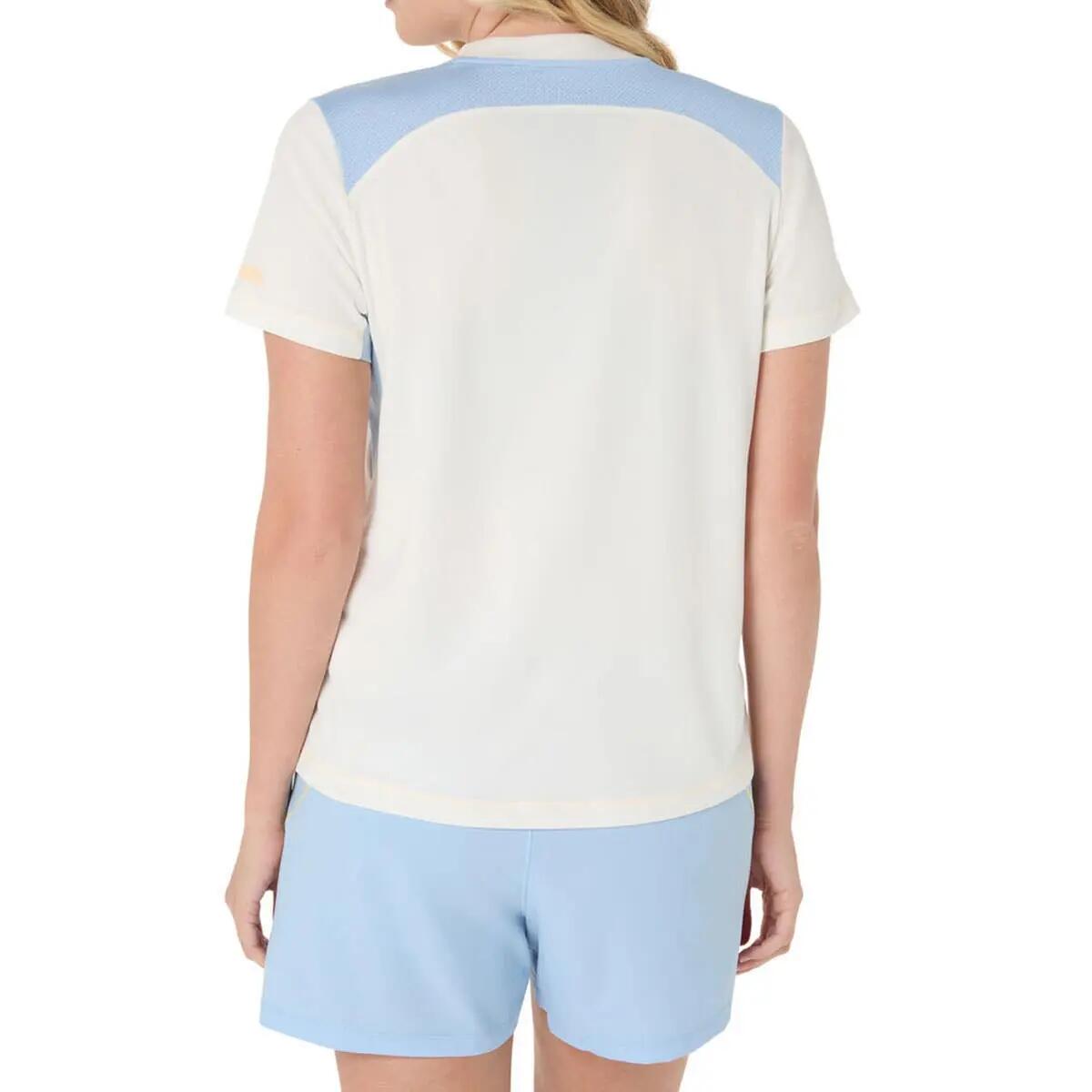 Camiseta Asics Padel Court Crema Mujer 3/4