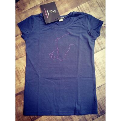 Cavalliera kids t-shirt met rose strassdeco paardenhoofd