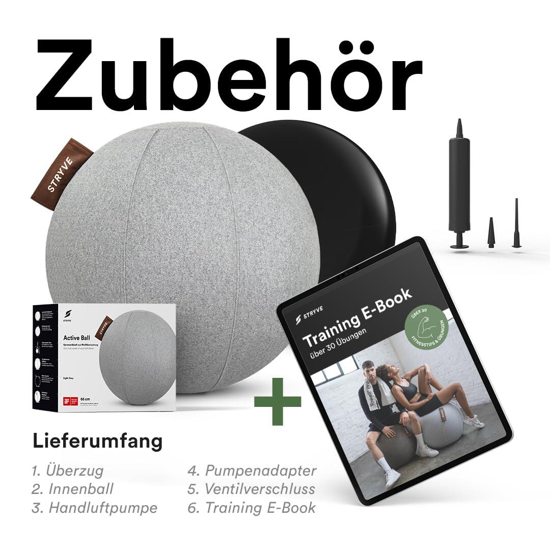 Active Ball | Lichtgrijs – 65 Unisex-Adult, 65 cm 5/7