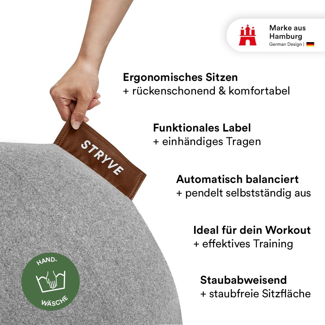 Active Ball | Lichtgrijs – 65 Unisex-Adult, 65 cm 2/7