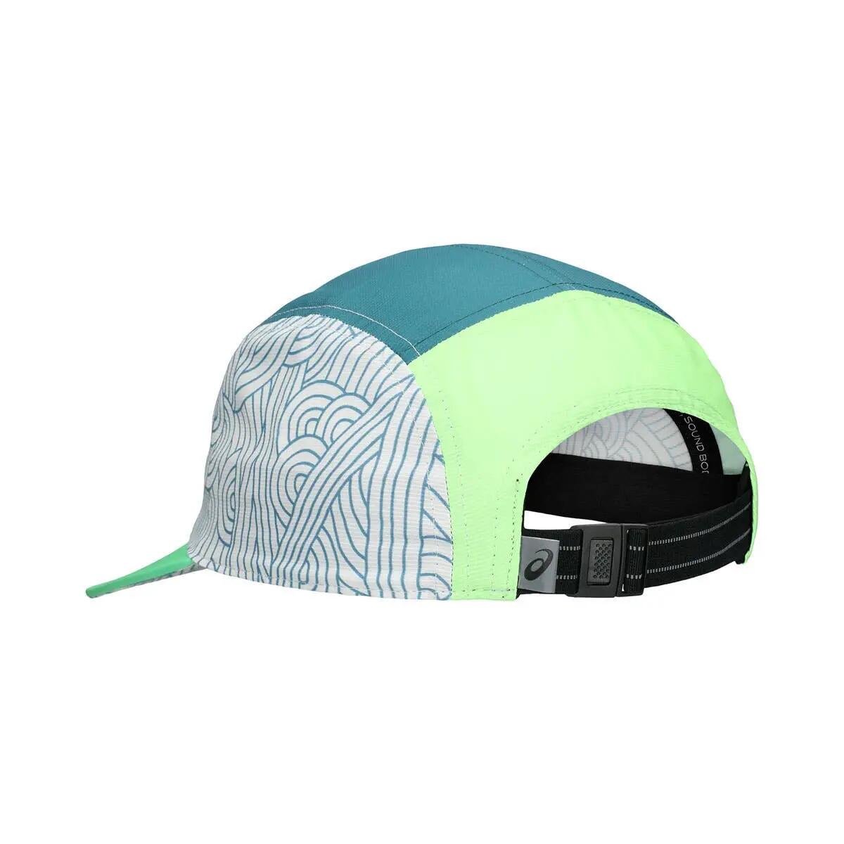 Cap Asics Pádel 5 Panel Grün/blau 2/3