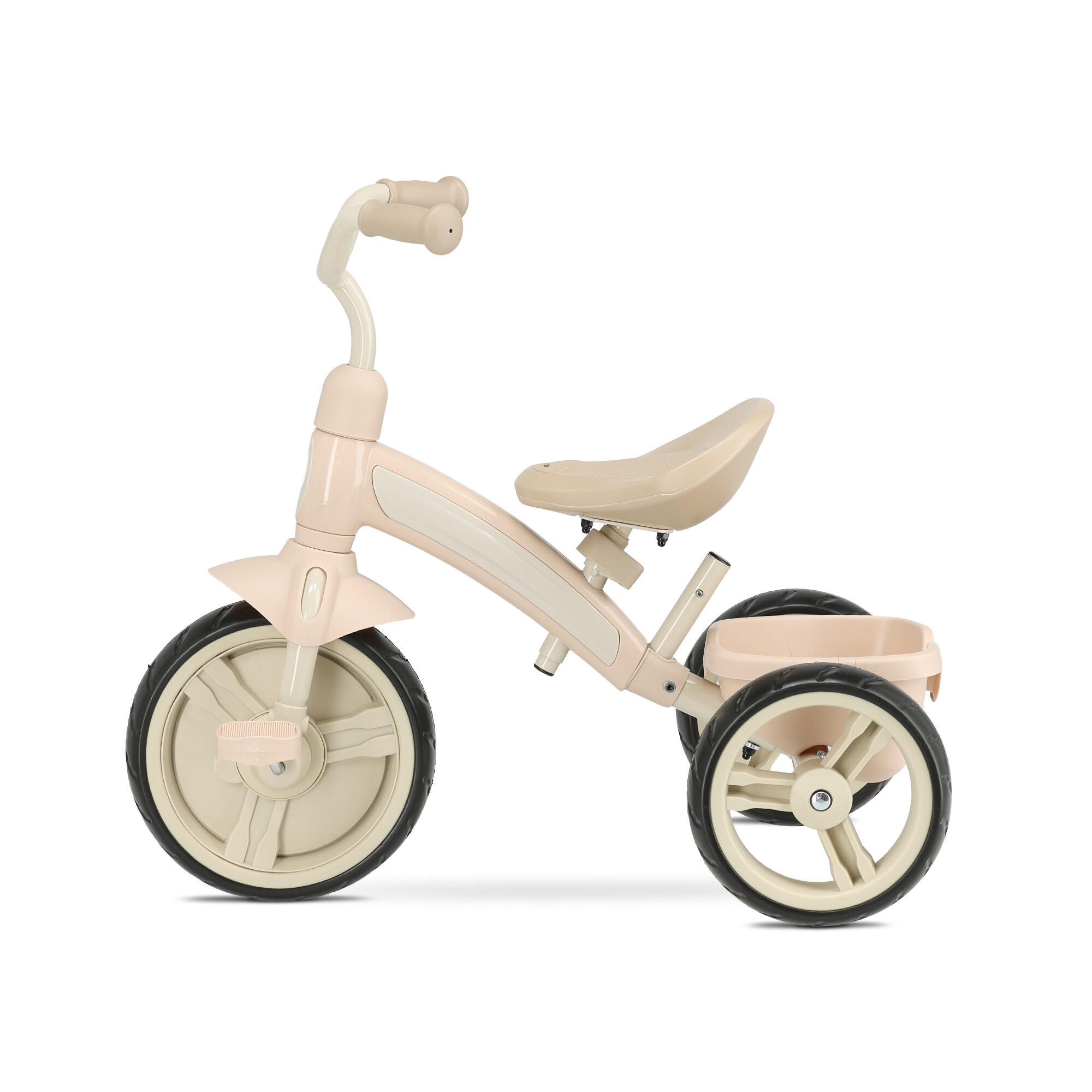 Qplay Elite Pro Triciclo com Barra de Empurrar - Bicicleta Infantil 2em1 - Rosa 6/7