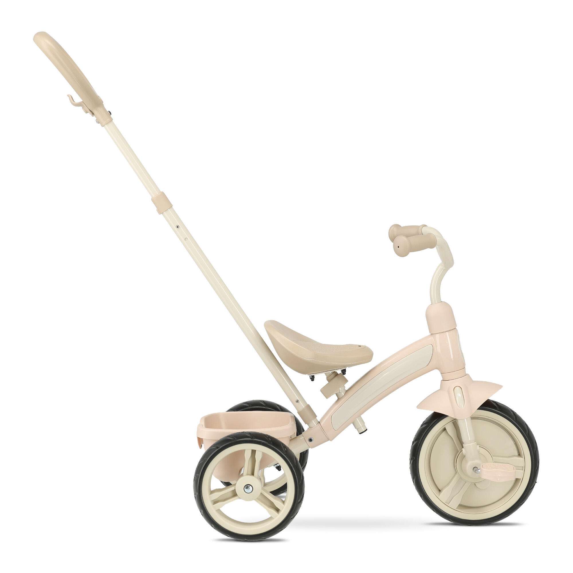 Qplay Elite Pro Triciclo com Barra de Empurrar - Bicicleta Infantil 2em1 - Rosa 3/7