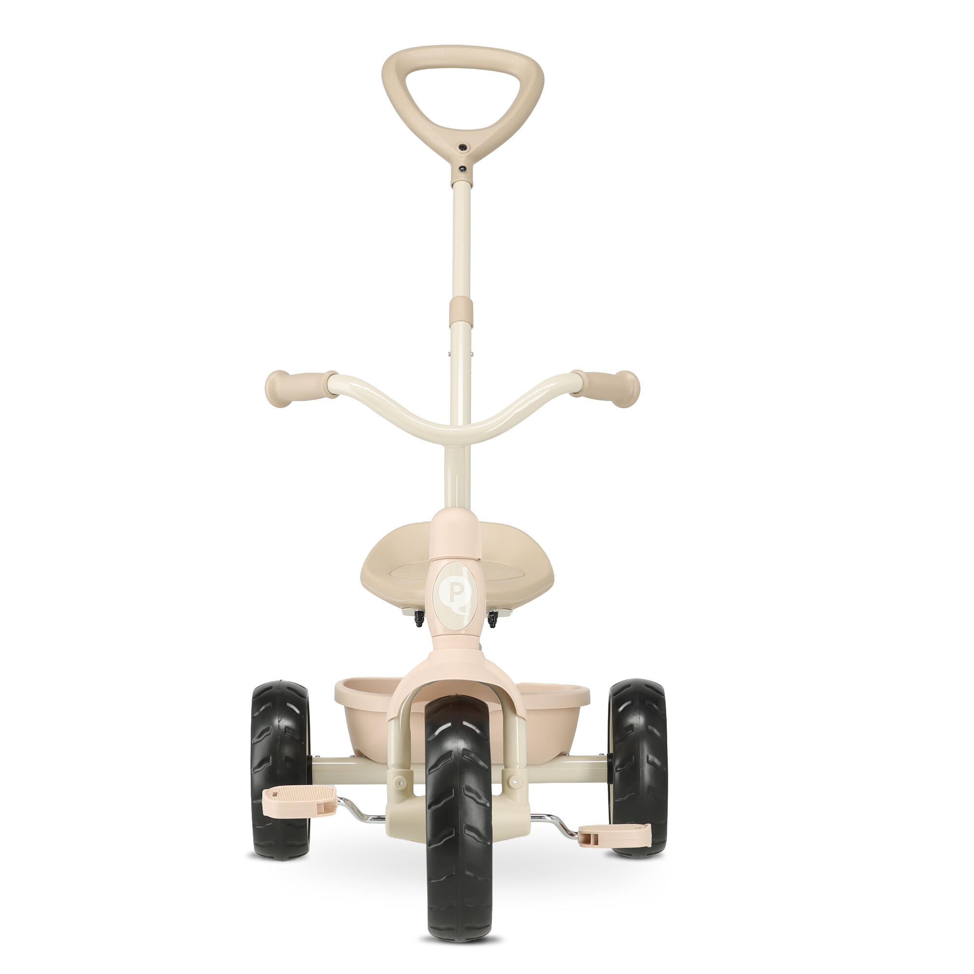 Qplay Elite Pro Triciclo com Barra de Empurrar - Bicicleta Infantil 2em1 - Rosa 2/7