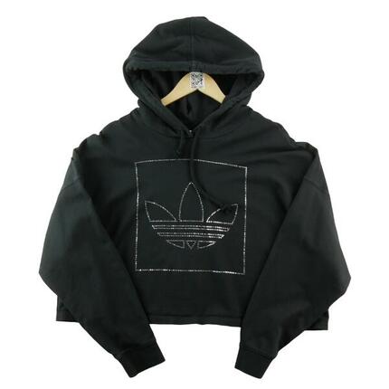 Refurbished - Adidas Kapuzenpullover Damen Crop - In gutem Zustand