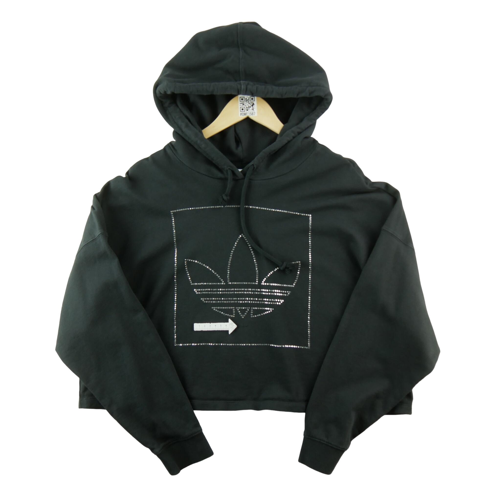 Refurbished - Adidas Kapuzenpullover Damen Crop - In gutem Zustand 3/5