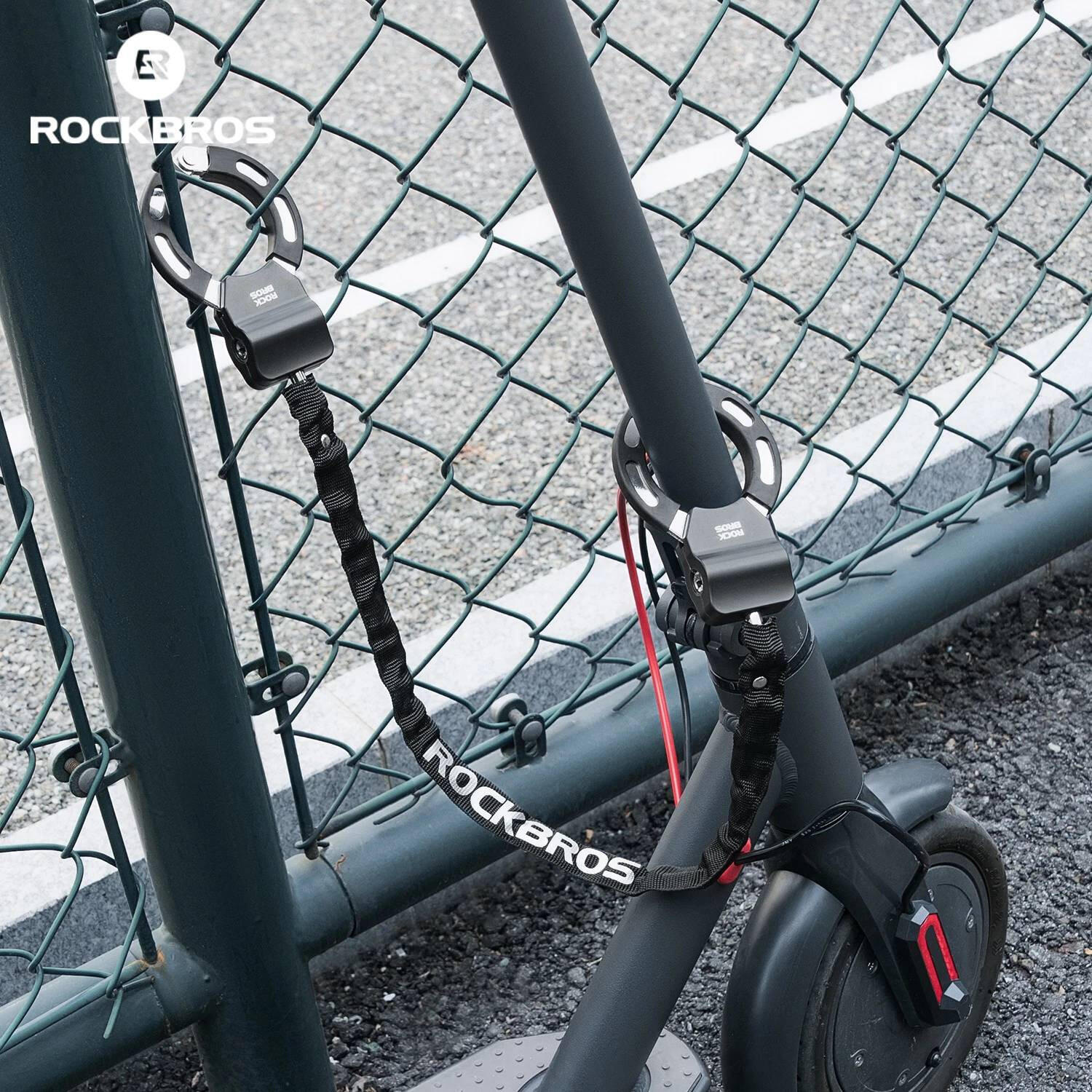 Zabezpieczenie rowerowe, blokada koła, łańcuch ROCKBROS do roweru i hulajnogi 3/7