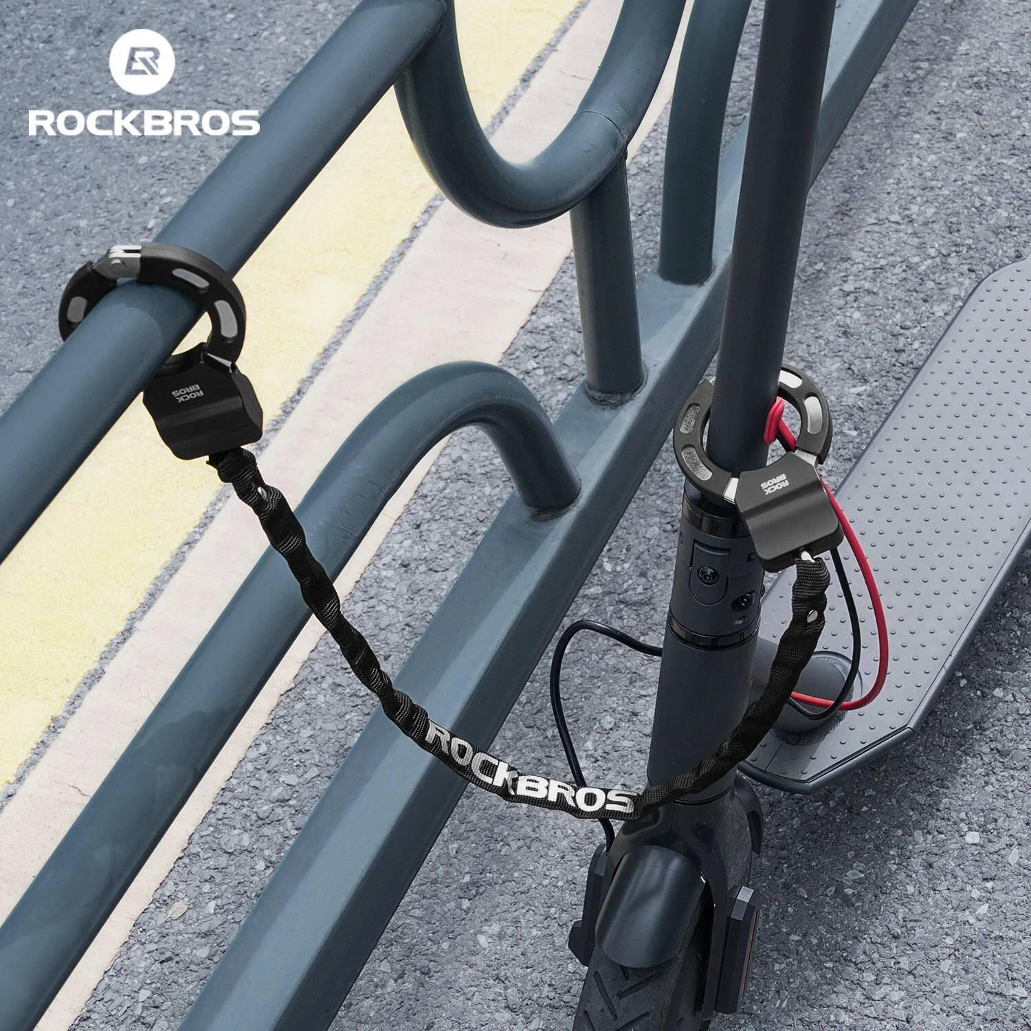 Zabezpieczenie rowerowe, blokada koła, łańcuch ROCKBROS do roweru i hulajnogi 2/7