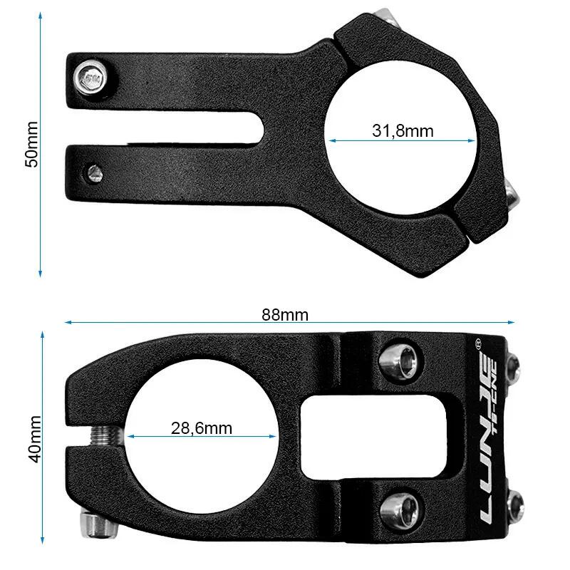 Potencia para manillares de 31,8mm EWPM-001 negro 3/4