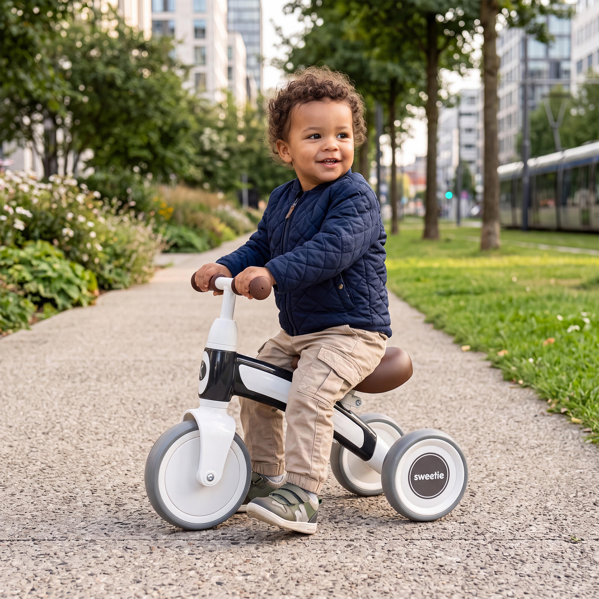 Qplay Sweetie Bicicletta Senza Pedali - Triciclo 1-3 Anni - Grigio 5/5