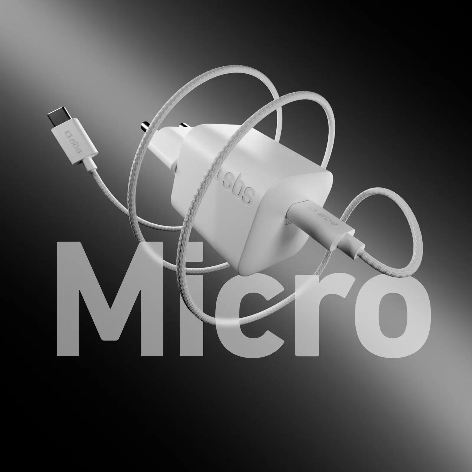 Kit caricatore da muro 40W e cavo USB-C intrecciato antigroviglio da 1,5 m 3/7