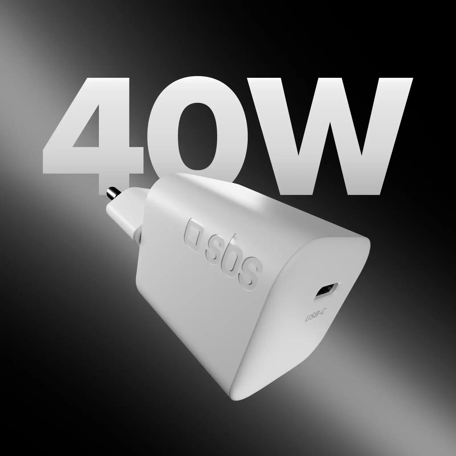 Kit caricatore da muro 40W e cavo USB-C intrecciato antigroviglio da 1,5 m 2/7