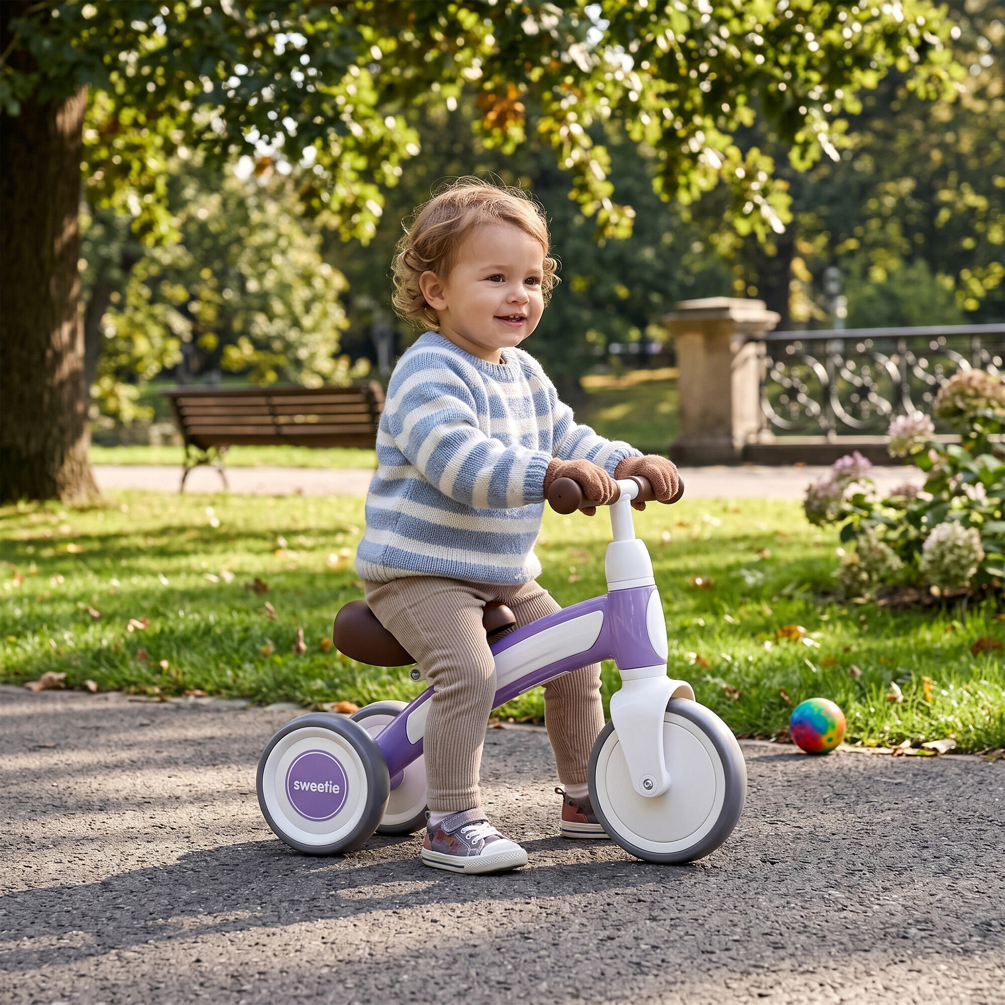 Qplay Sweetie Bicicletta Senza Pedali - Triciclo 1-3 Anni - Viola 5/5