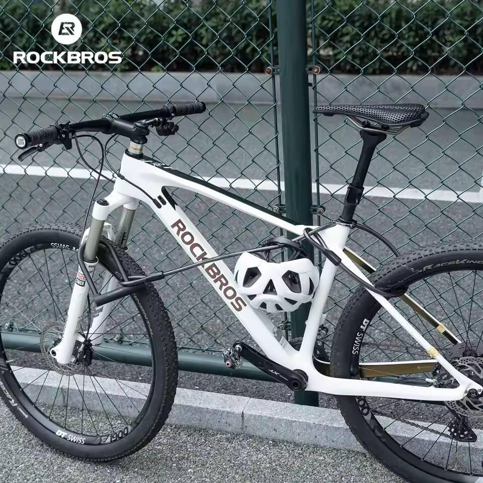 Zapięcie rowerowe typu U-lock, stal węglowa ROCKBROS antykradzieżowe 7/7