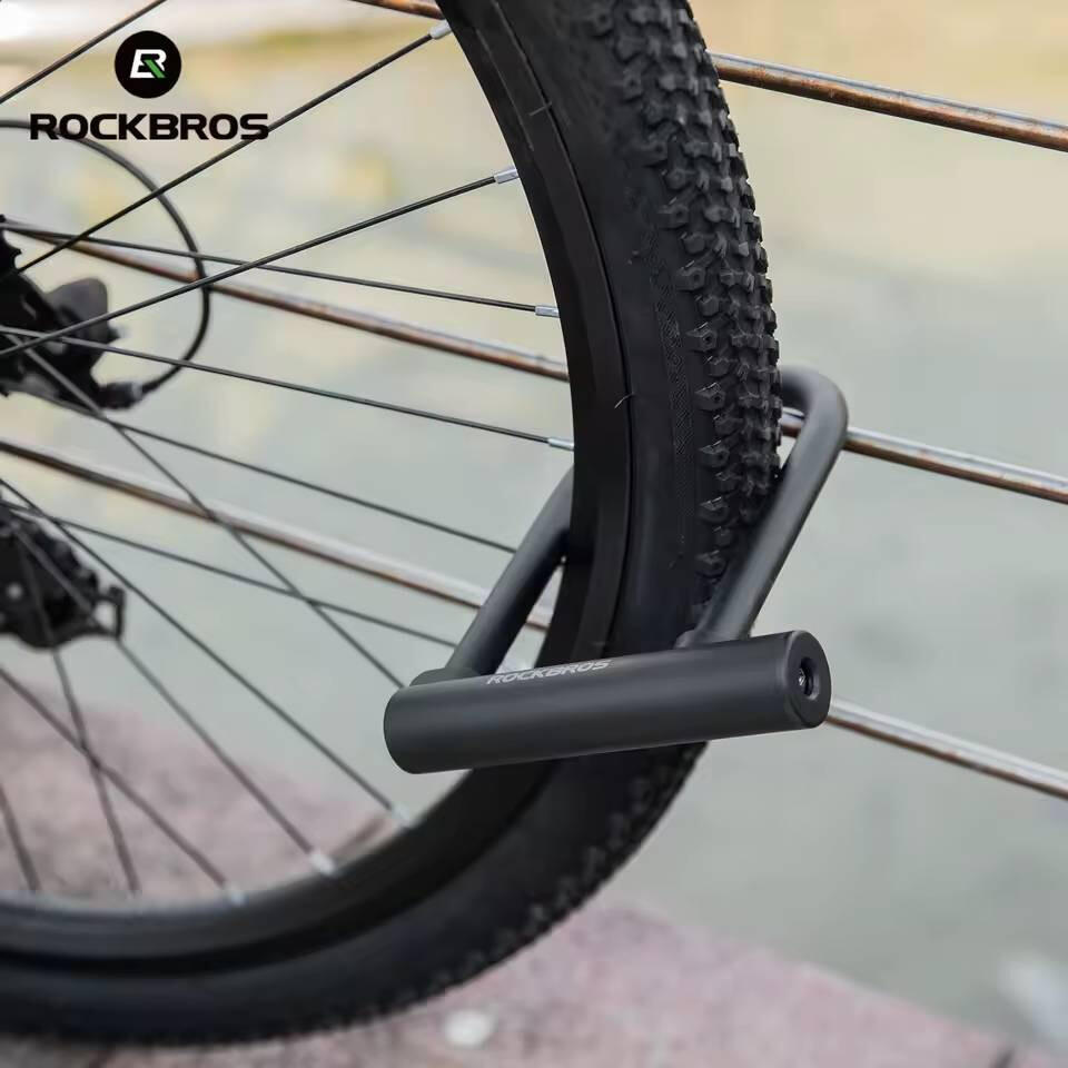 Zapięcie rowerowe typu U-lock, stal węglowa ROCKBROS antykradzieżowe 3/7
