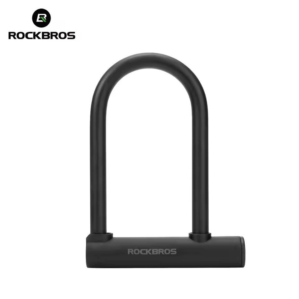 Zapięcie rowerowe typu U-lock, stal węglowa ROCKBROS antykradzieżowe 2/7