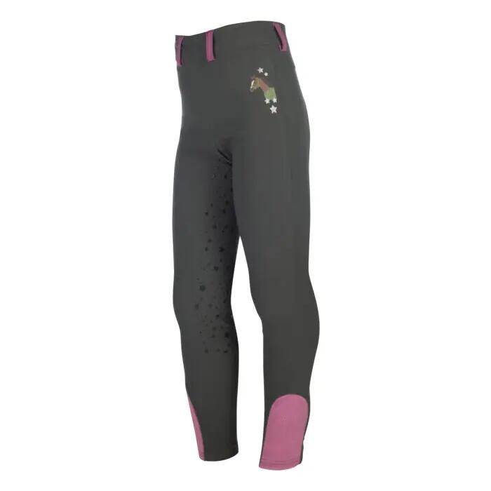 Girls' full grip riding leggings HKM Kids Pony Dream II