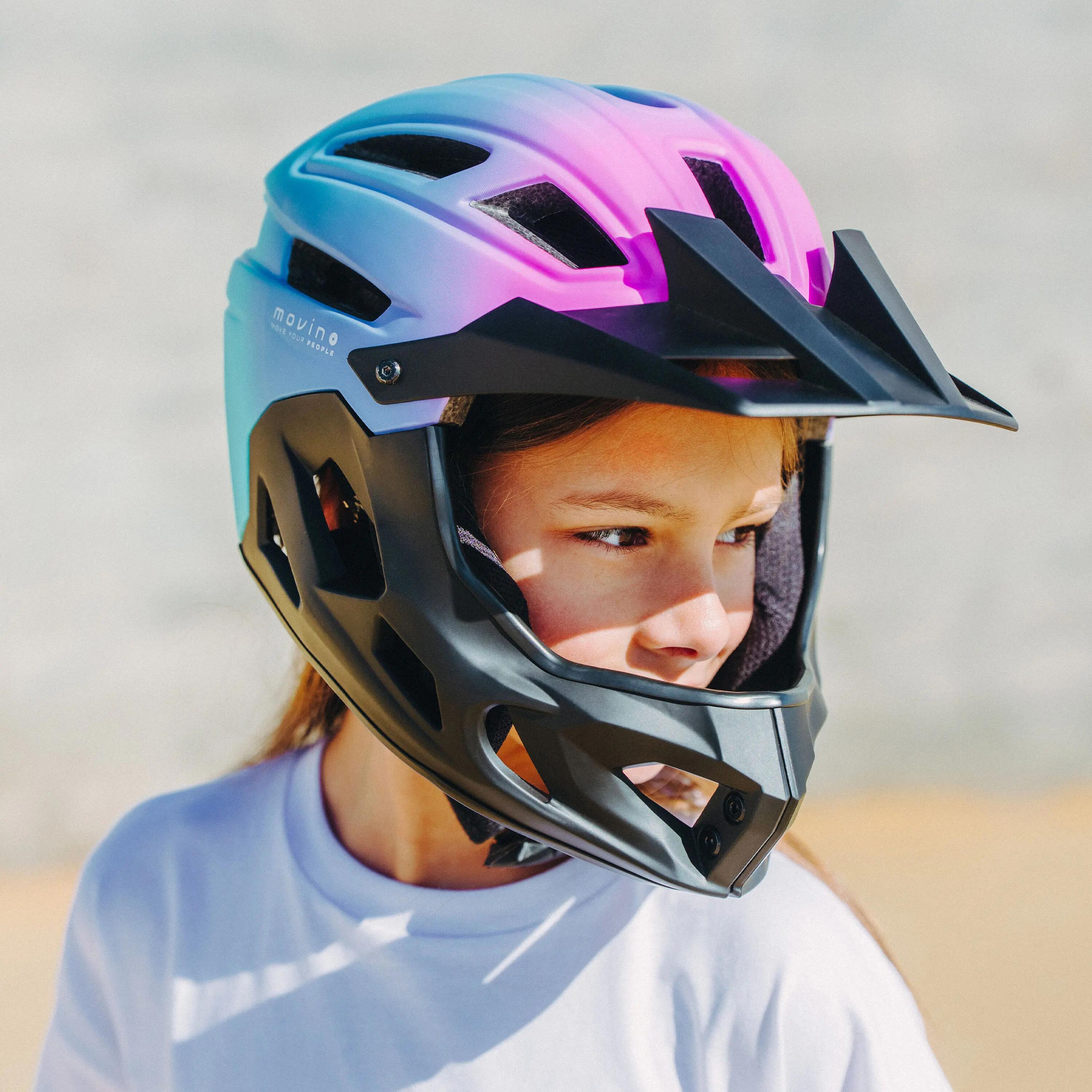 Capacete Full Face Movino Edge 418g BTT Trotinete Patins 51-54cm In-mold 3/9