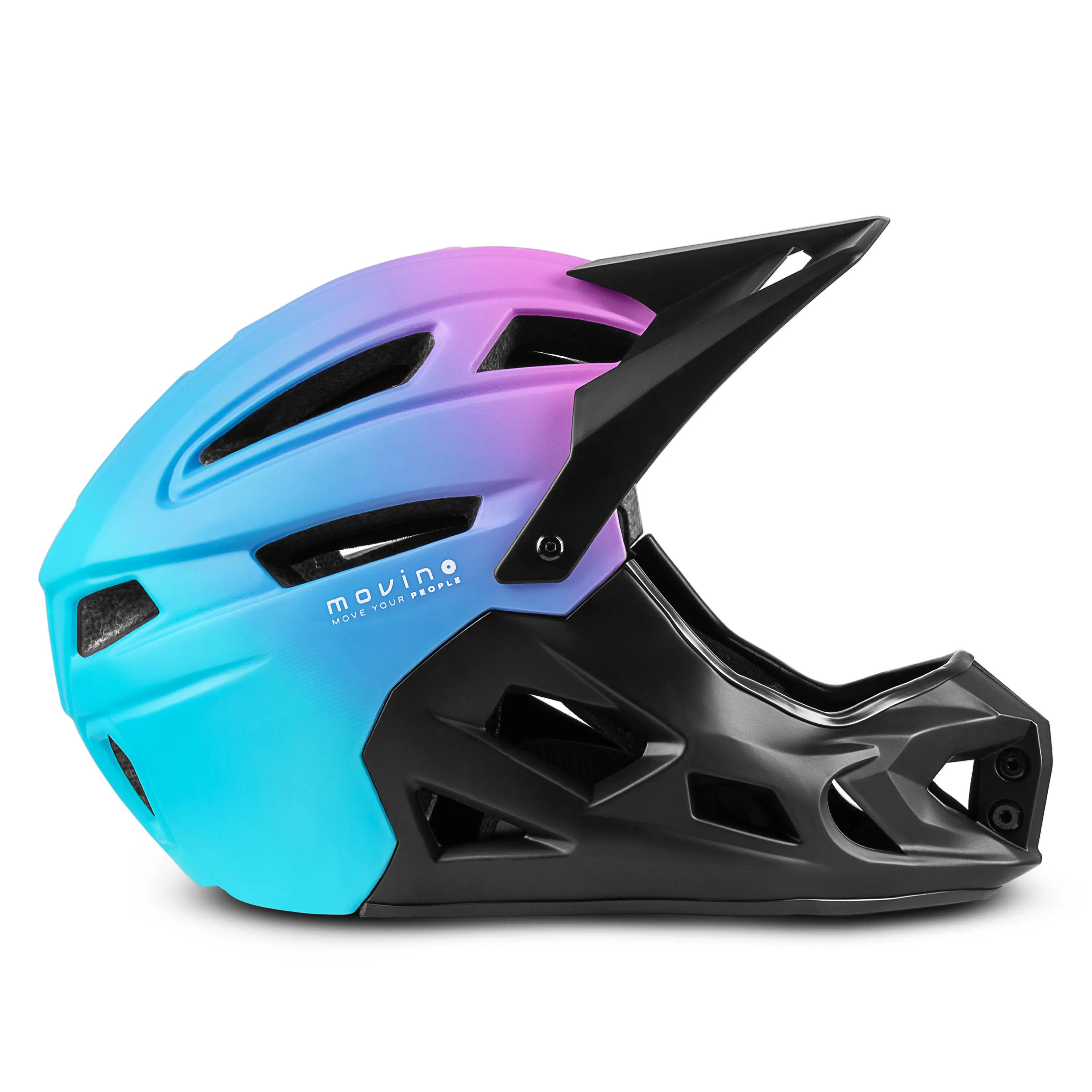 Capacete Full Face Movino Edge 418g BTT Trotinete Patins 51-54cm In-mold 2/9