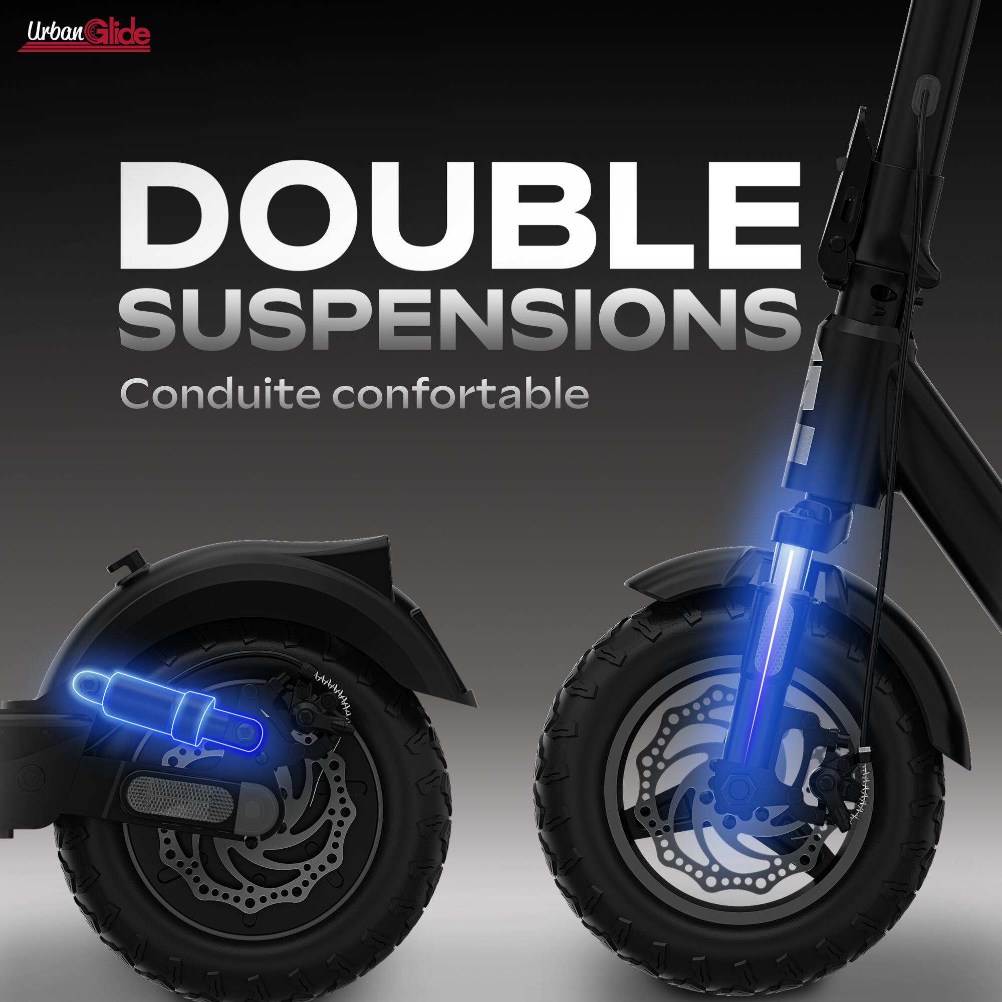 Trottinette Électrique Adulte  RIDE 500CT – 70km – 48V/15Ah – 10'' Off-road 6/7