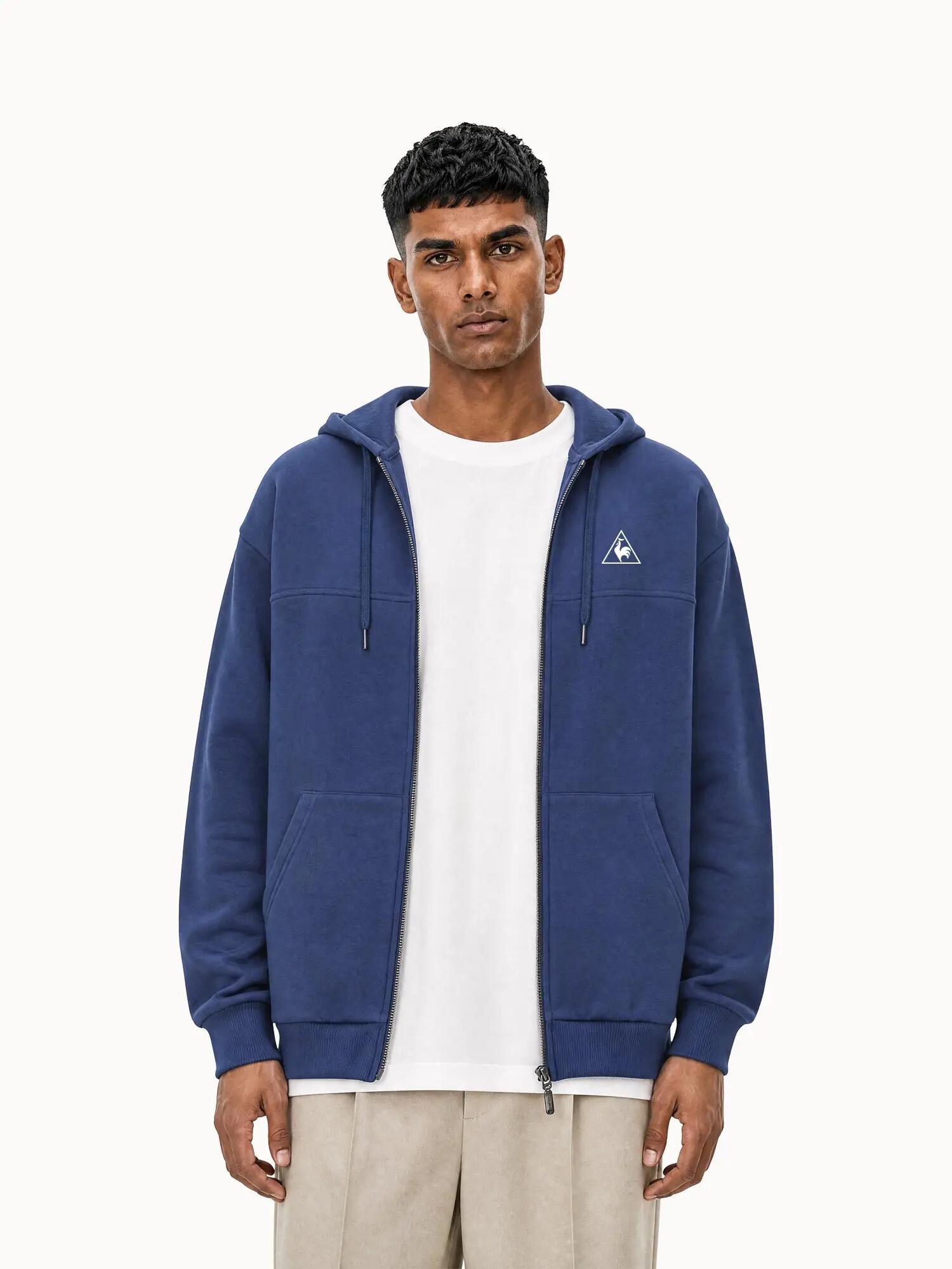 Veste zippée à capuche relax en molleton gratté Contemporain 1/7