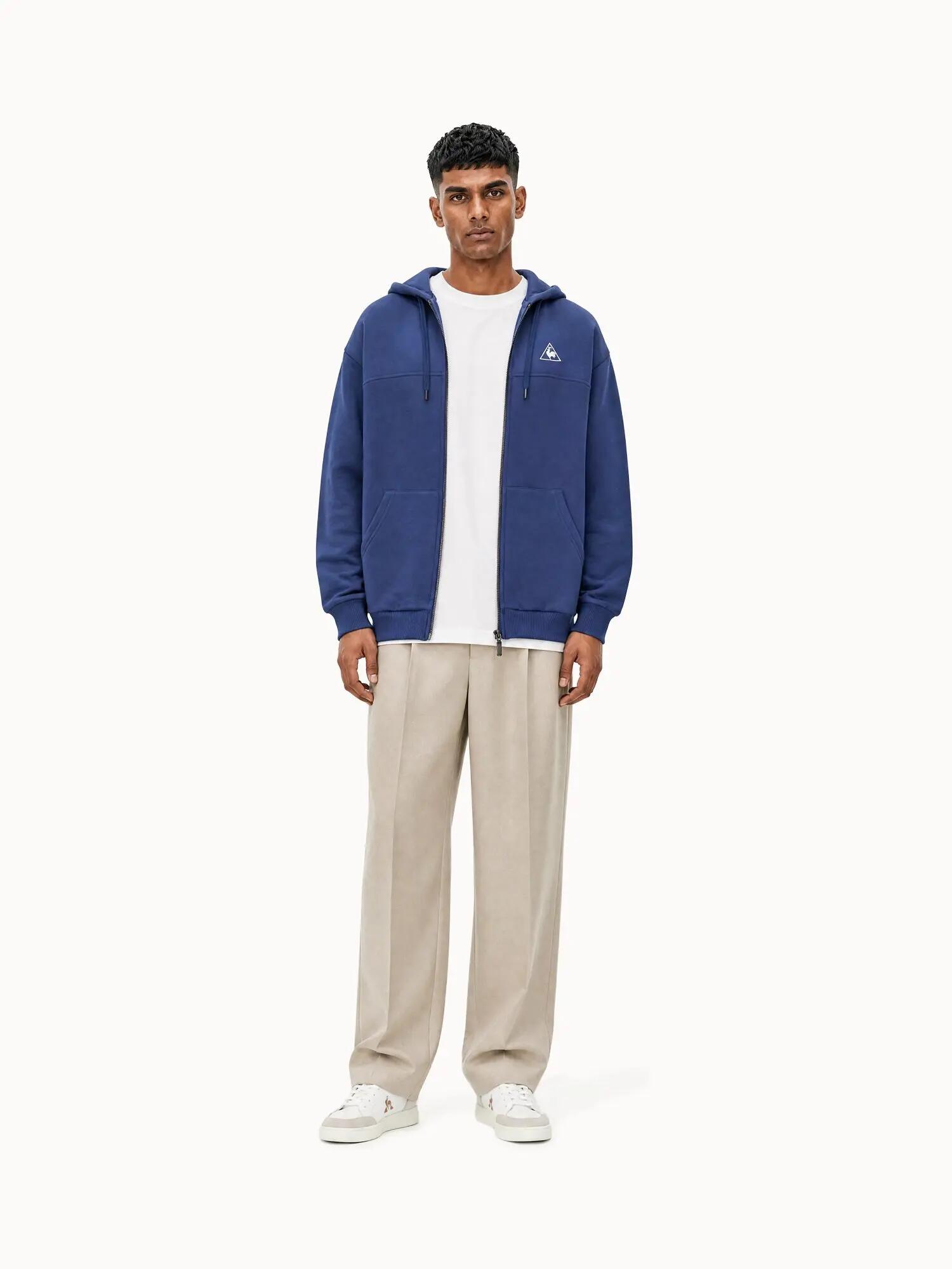 Veste zippée à capuche relax en molleton gratté Contemporain 5/7