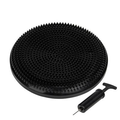 Balanskussen - wiebelkussen - air stepper pad et pomp - zwart