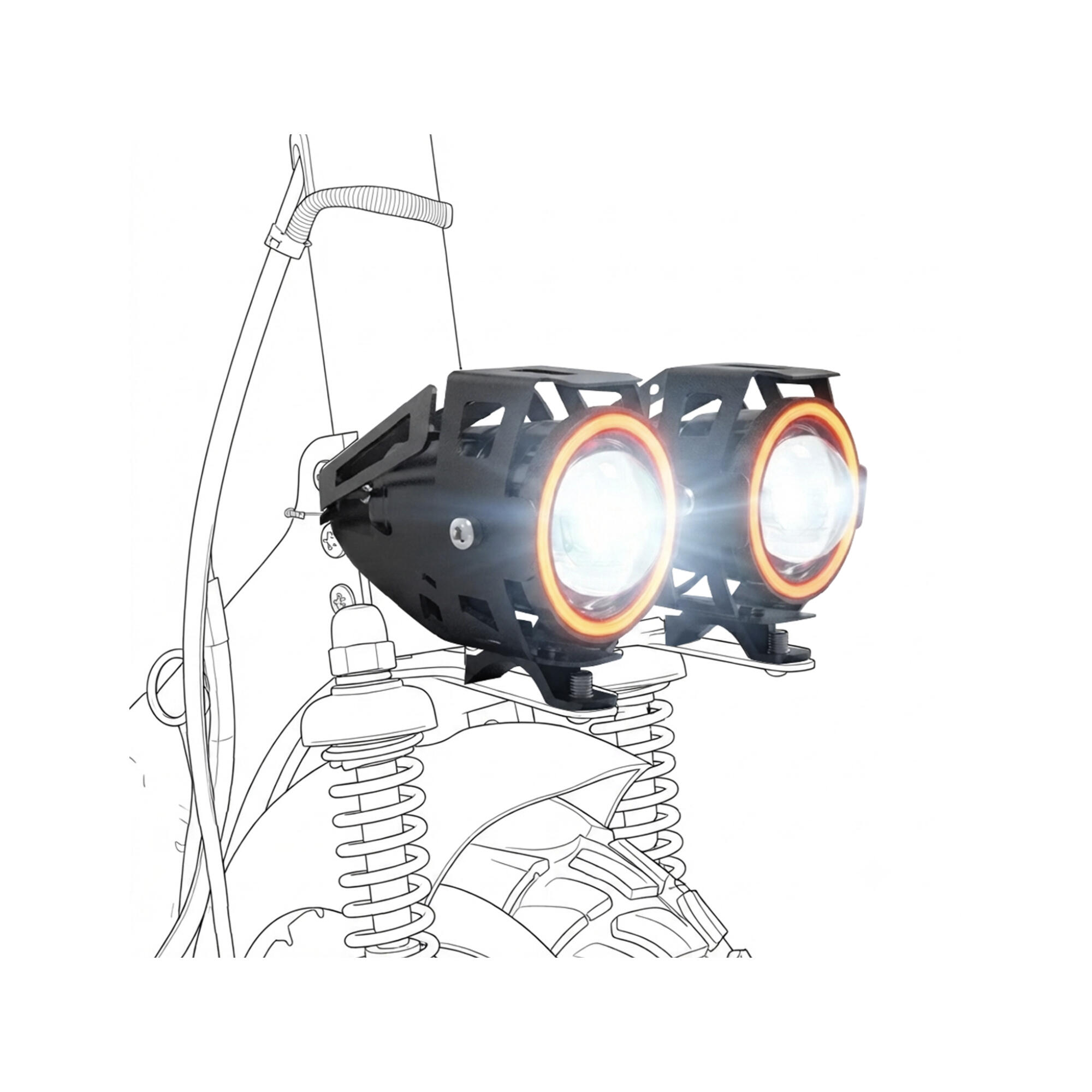 Lumière Avant par Paire ECROSSDUO/ECROSSMAX2x  – Compatible 2 / ECROSS 4/4
